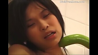 Emma'S Solo Pleasure With A Cucumber